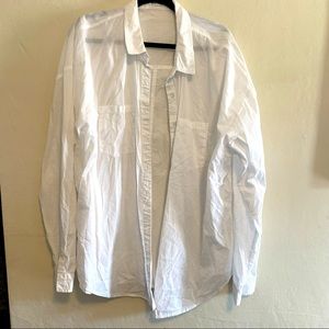 Oversized white blouse/button up